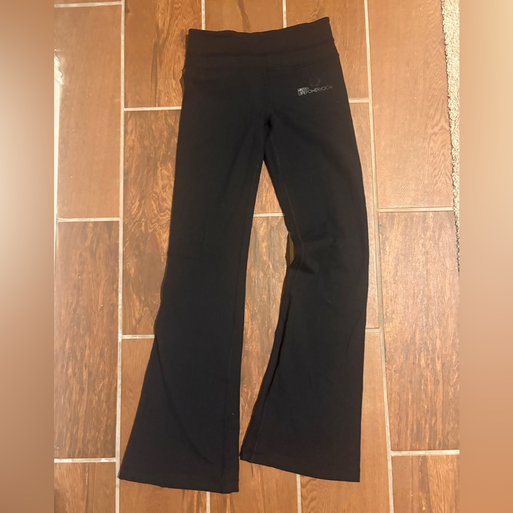 Lululemon athletica Black Traditional Groove Pants, wide leg, size 4